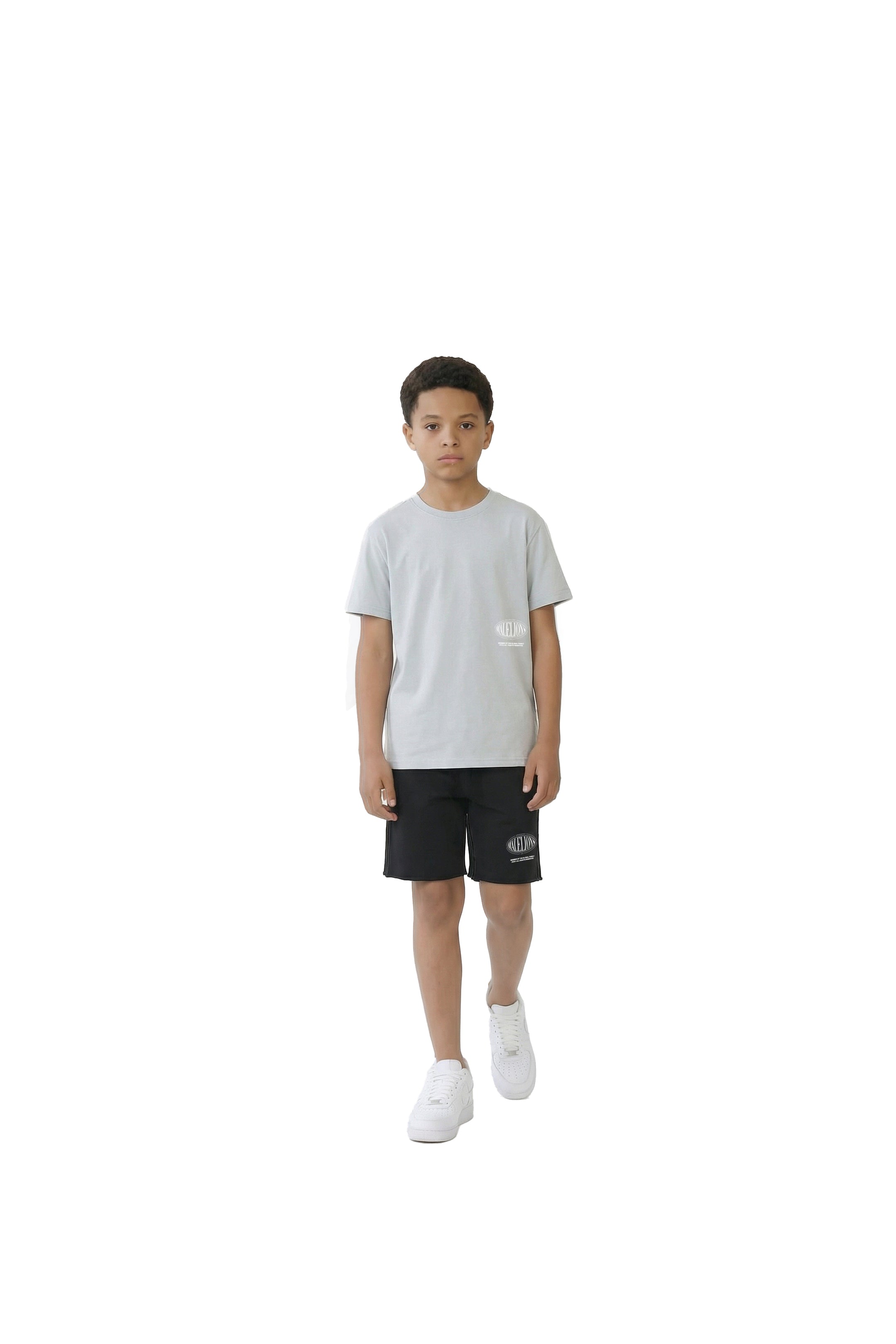Malelions Junior Relaxed White Heron T-Shirt | Ocean Grey