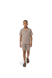 Malelions Junior Horizon Ribbed Shirt | Beige