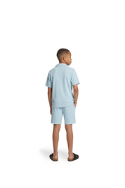 Malelions Junior Horizon Ribbed Shorts | Light Blue