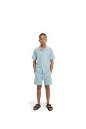 Malelions Junior Horizon Ribbed Shirt | Light Blue