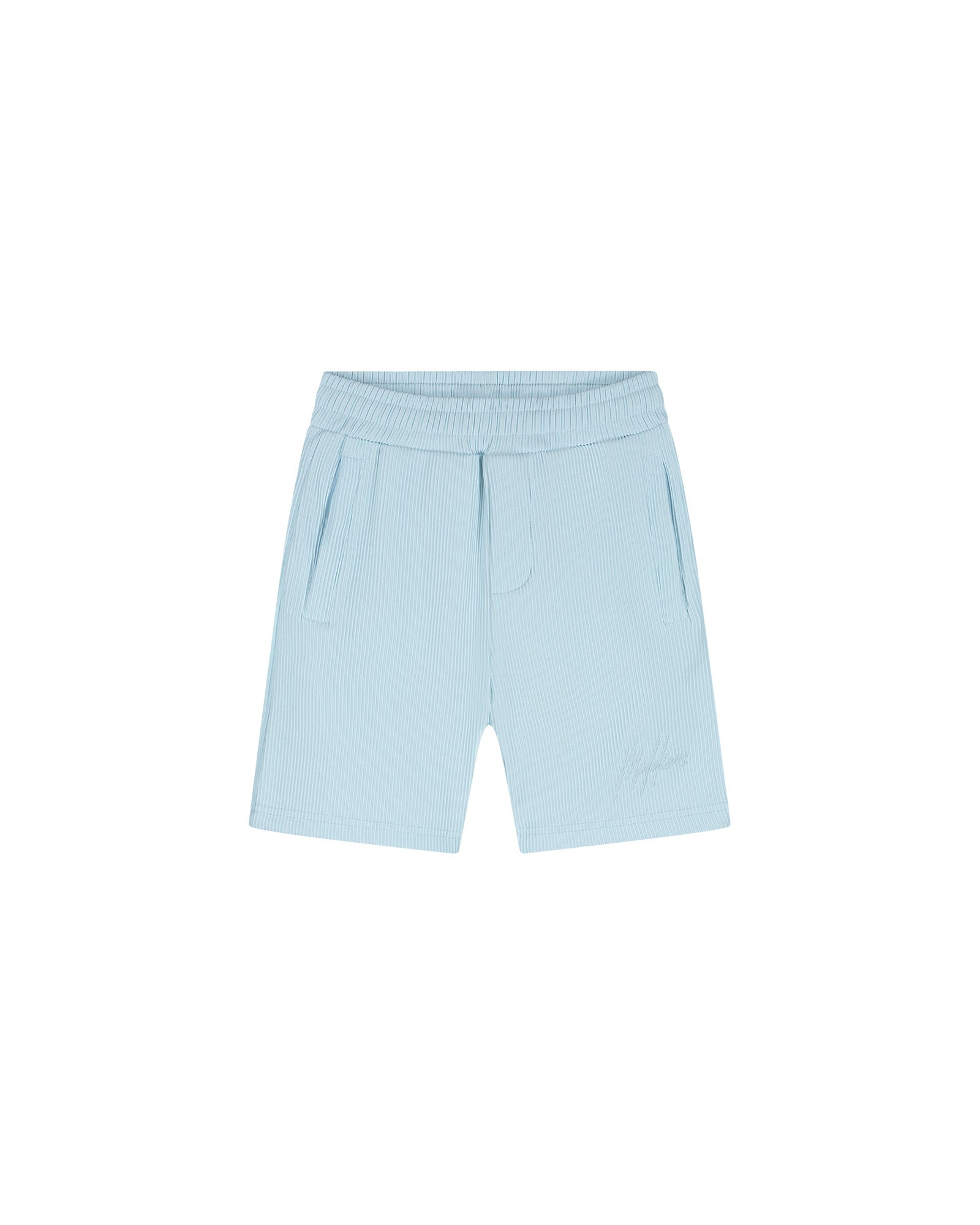 Malelions Junior Horizon Ribbed Shorts | Light Blue