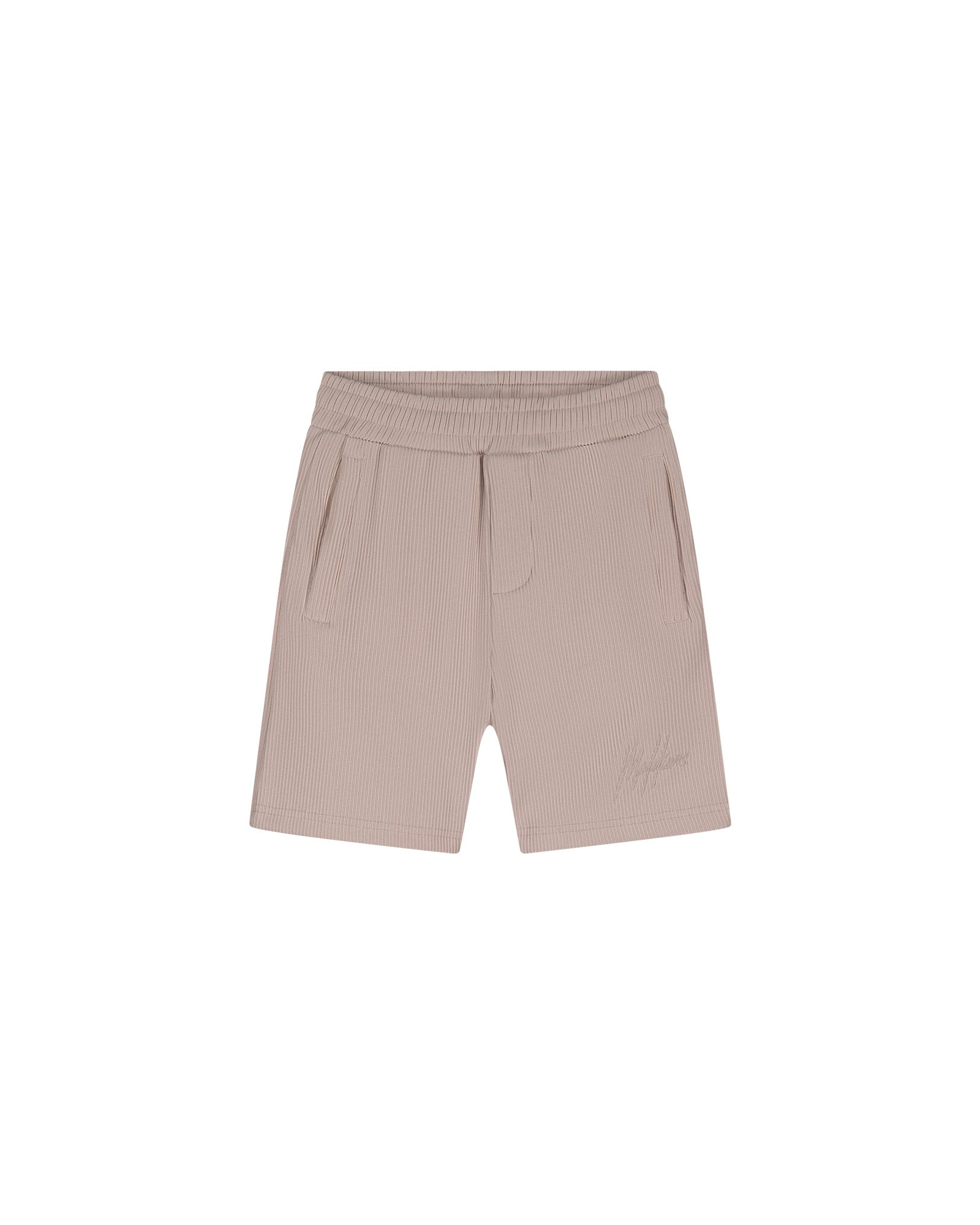 Malelions Junior Horizon Ribbed Shorts | Beige