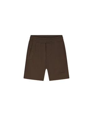 Malelions Junior Horizon Ribbed Shorts | Dark Brown