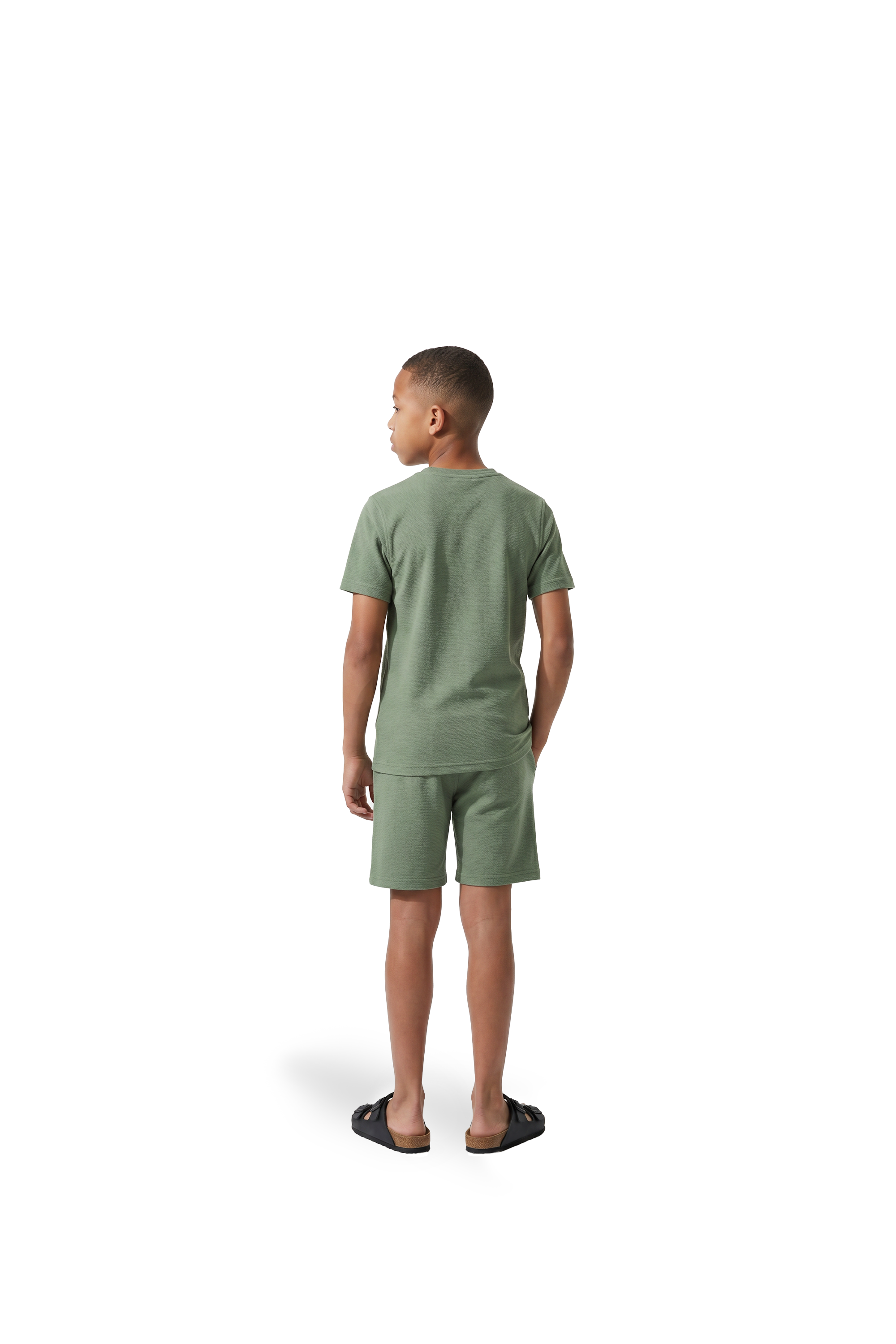 Malelions Junior Slub Structure Shorts | Sage Green