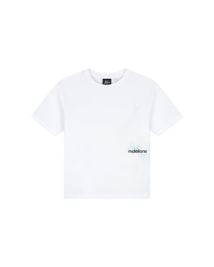 Malelions Junior Relaxed Botanical T-Shirt | White