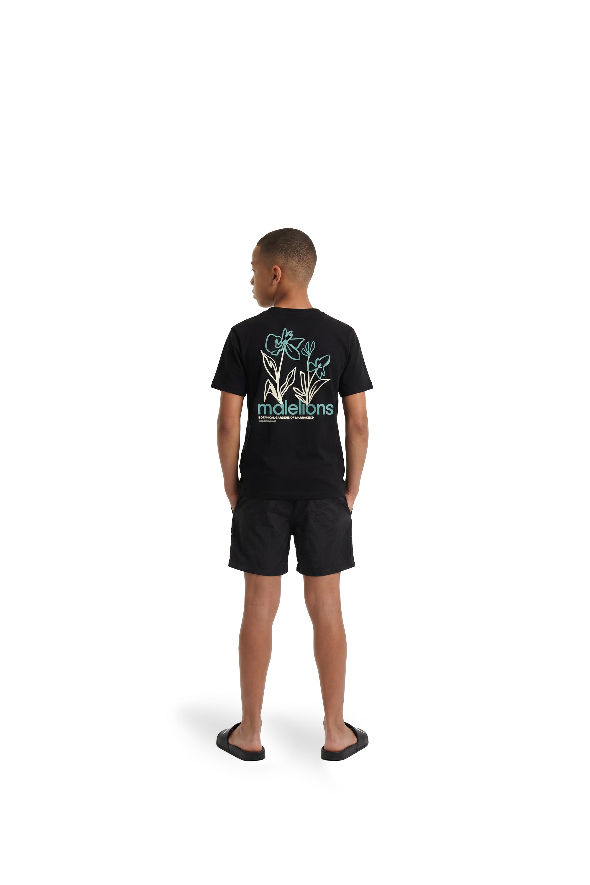 Malelions Junior Relaxed Botanical T-Shirt | Black