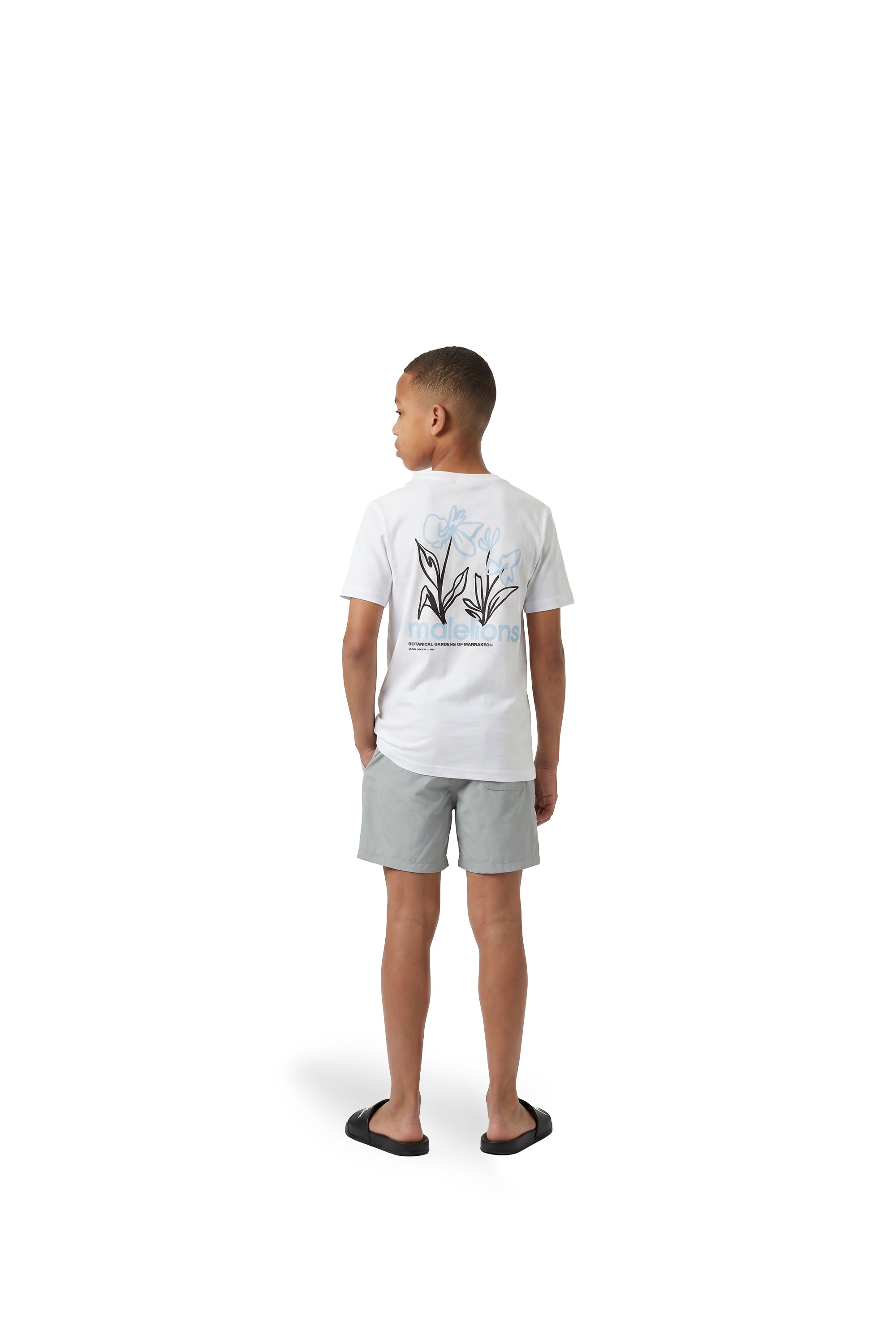Malelions Junior Relaxed Botanical T-Shirt | White