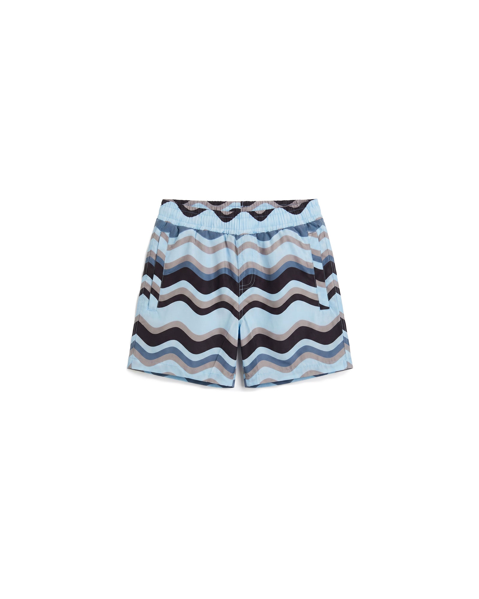 Malelions Junior Wavy Swim Shorts | Light Blue