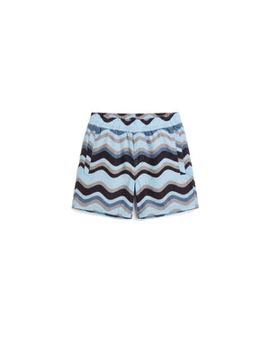 Malelions Junior Wavy Swim Shorts | Light Blue
