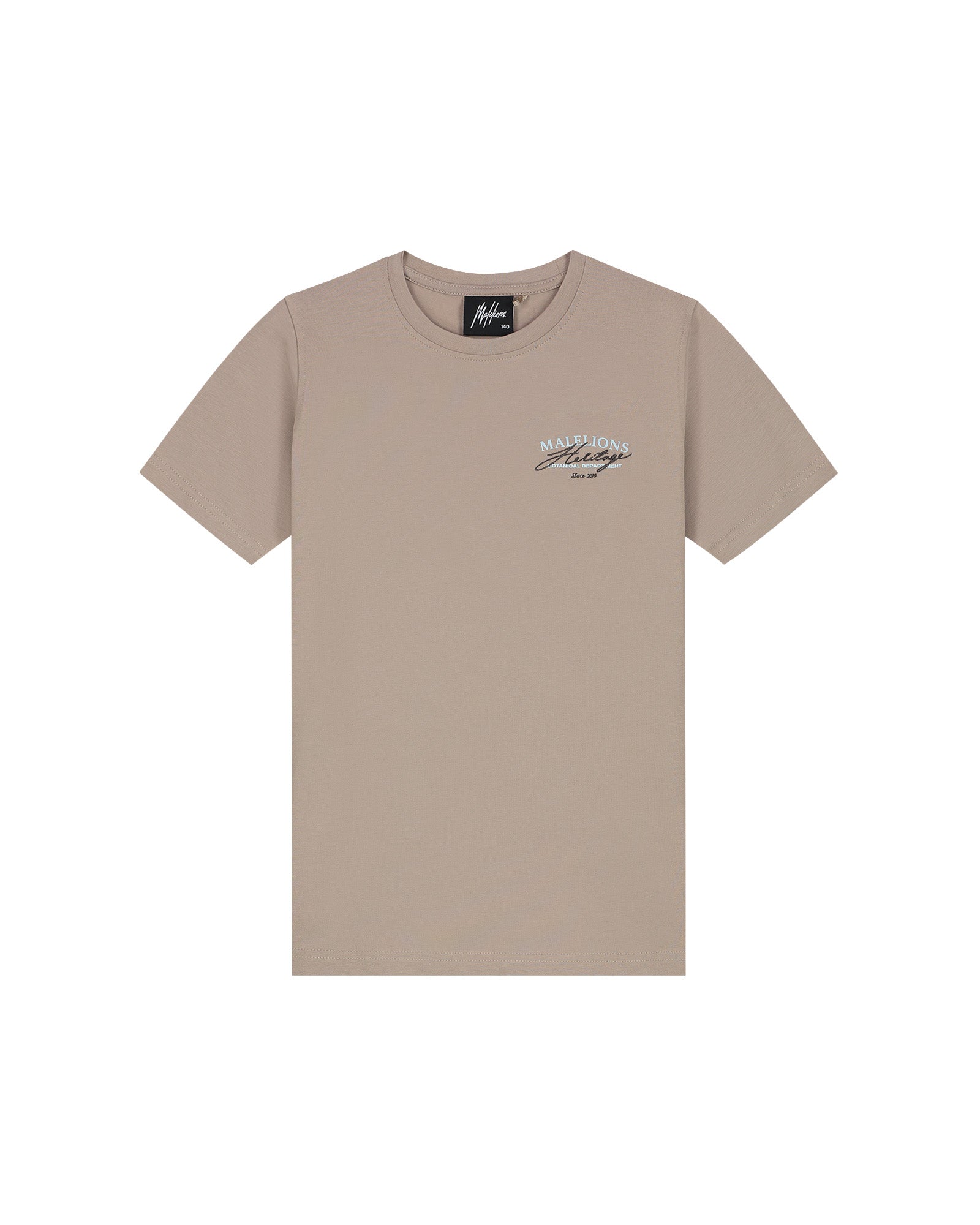 Malelions Junior Heritage T-Shirt | Dark Taupe