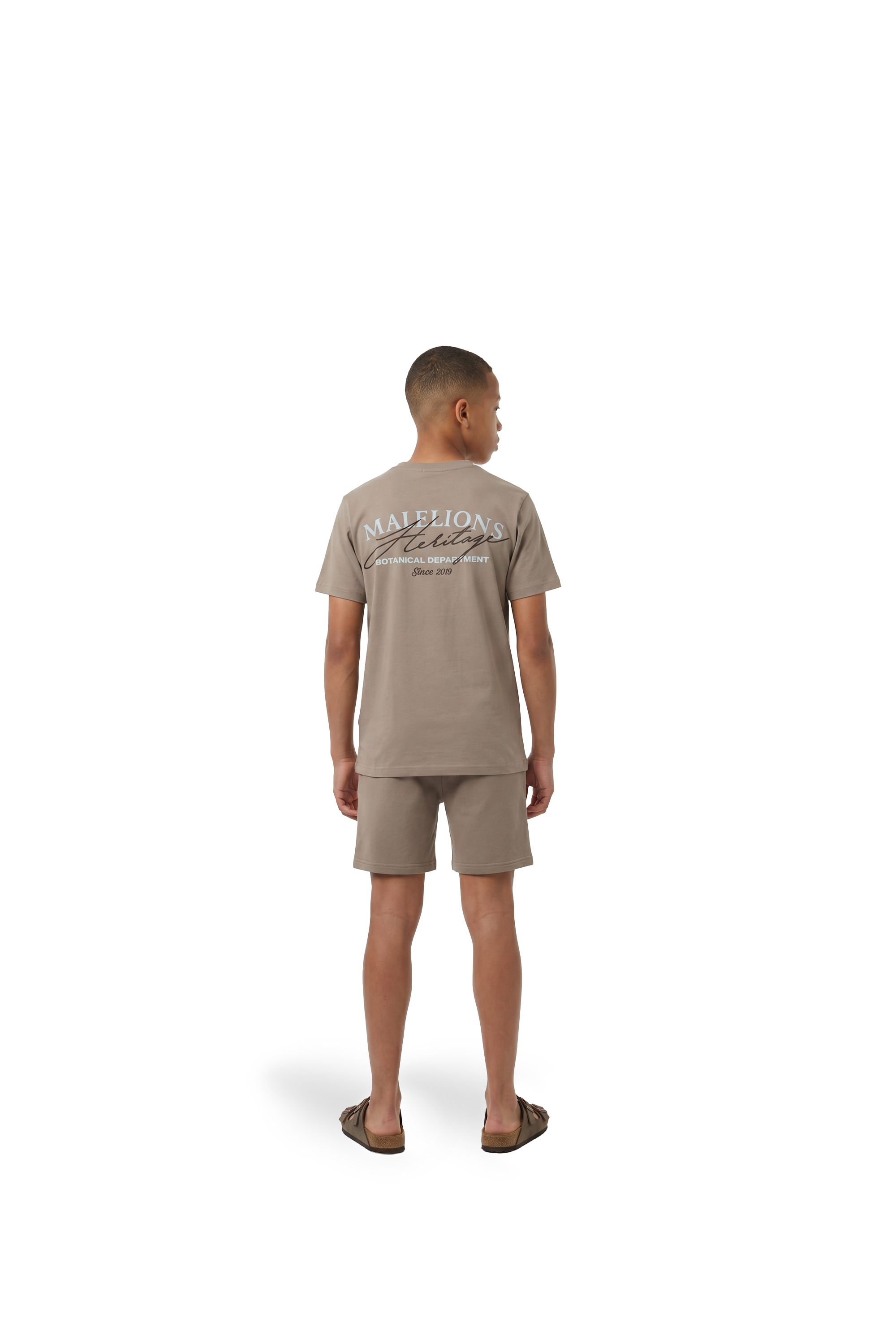 Malelions Junior Heritage T-Shirt | Dark Taupe