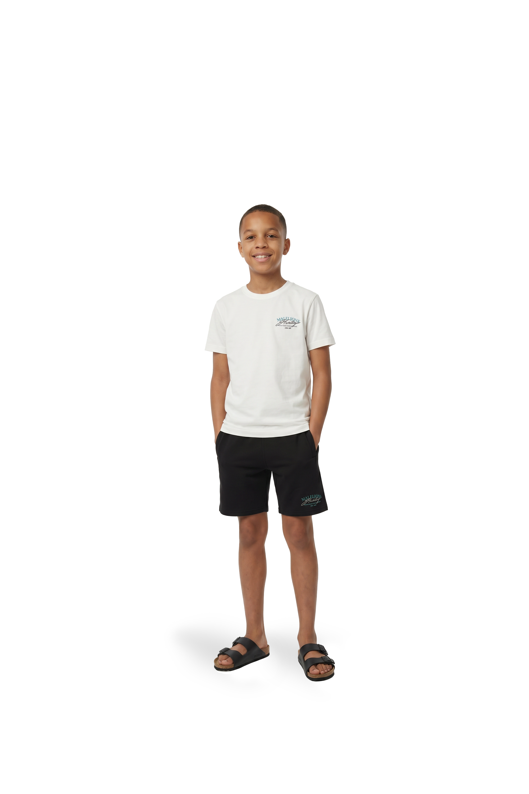 Malelions Junior Heritage T-Shirt | Off-White