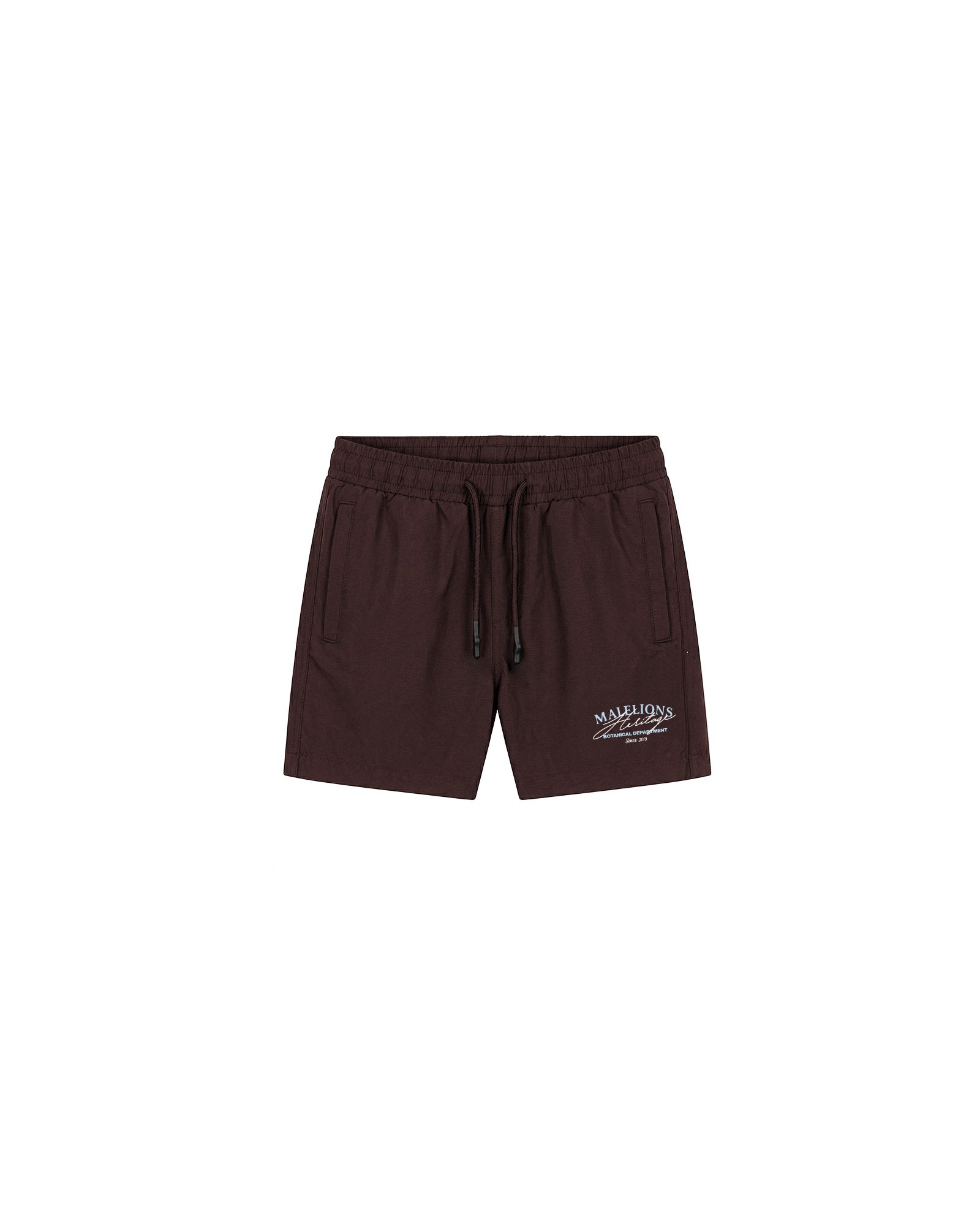 Malelions Junior Heritage Swim Shorts | Dark Brown