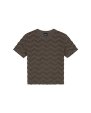 Malelions Junior Jacquard Wavy Towelling T-Shirt | Dark Brown