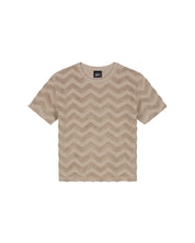 Malelions Junior Jacquard Wavy Towelling T-Shirt | Dark Taupe