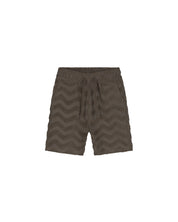 Malelions Junior Jacquard Wavy Towelling Shorts | Dark Brown