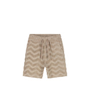 Malelions Junior Jacquard Wavy Towelling Shorts | Dark Taupe