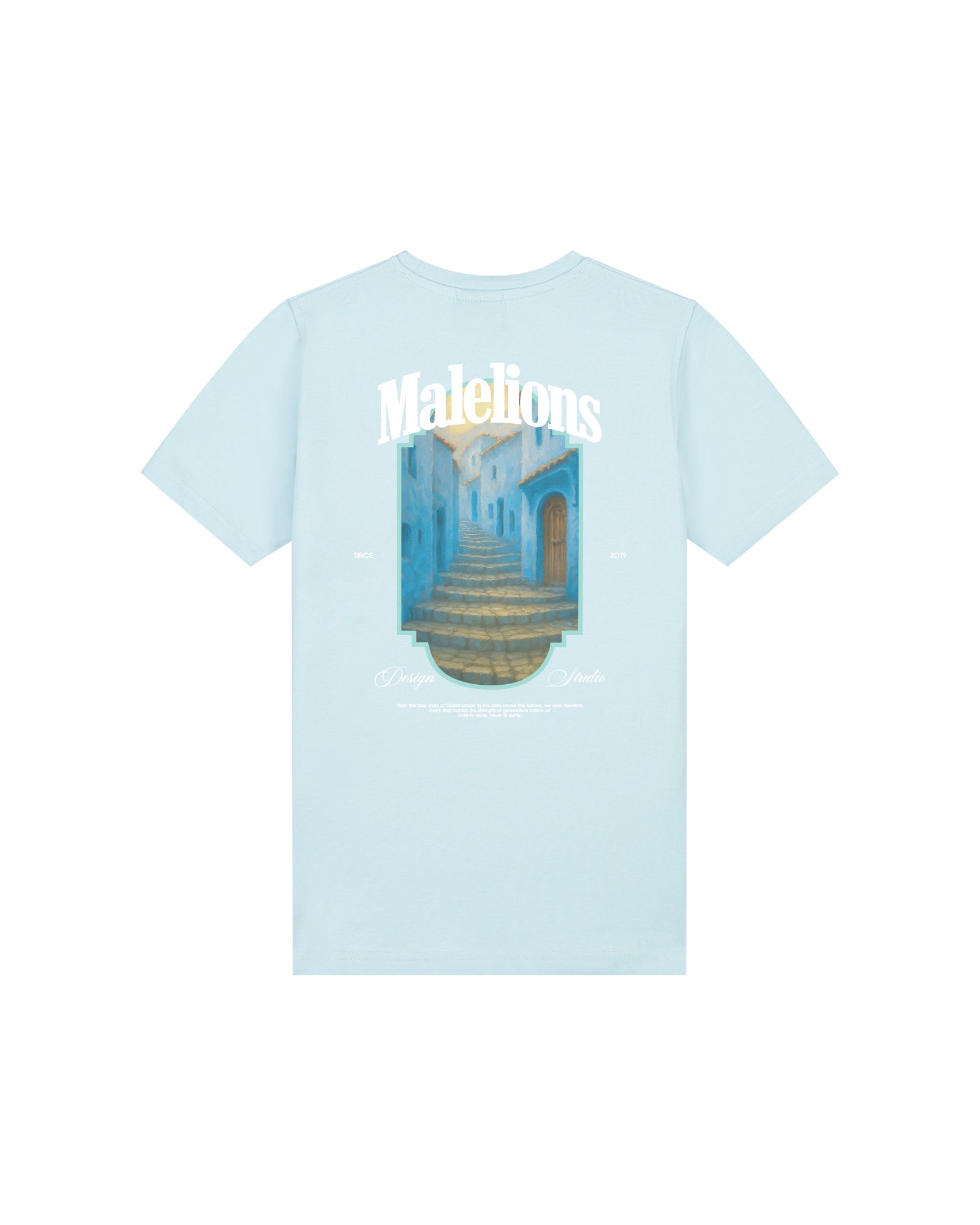 Malelions Junior Blue Stairs T-Shirt | Light Blue