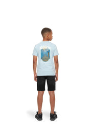 Malelions Junior Blue Stairs T-Shirt | Light Blue