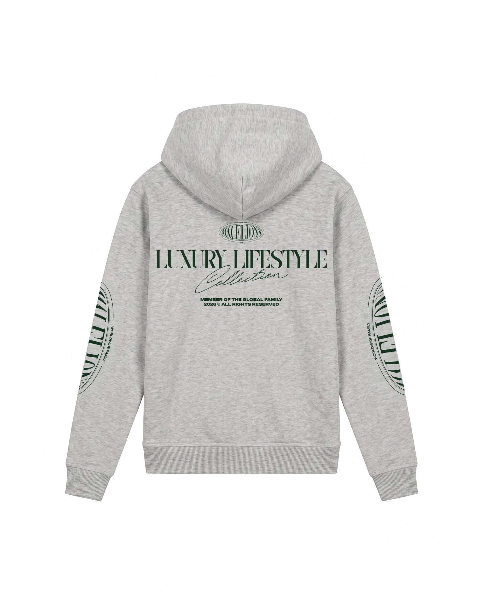 Malelions Junior Relaxed Lifestyle Zip Hoodie | Grey Melange