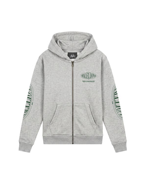 Malelions Junior Relaxed Lifestyle Zip Hoodie | Grey Melange