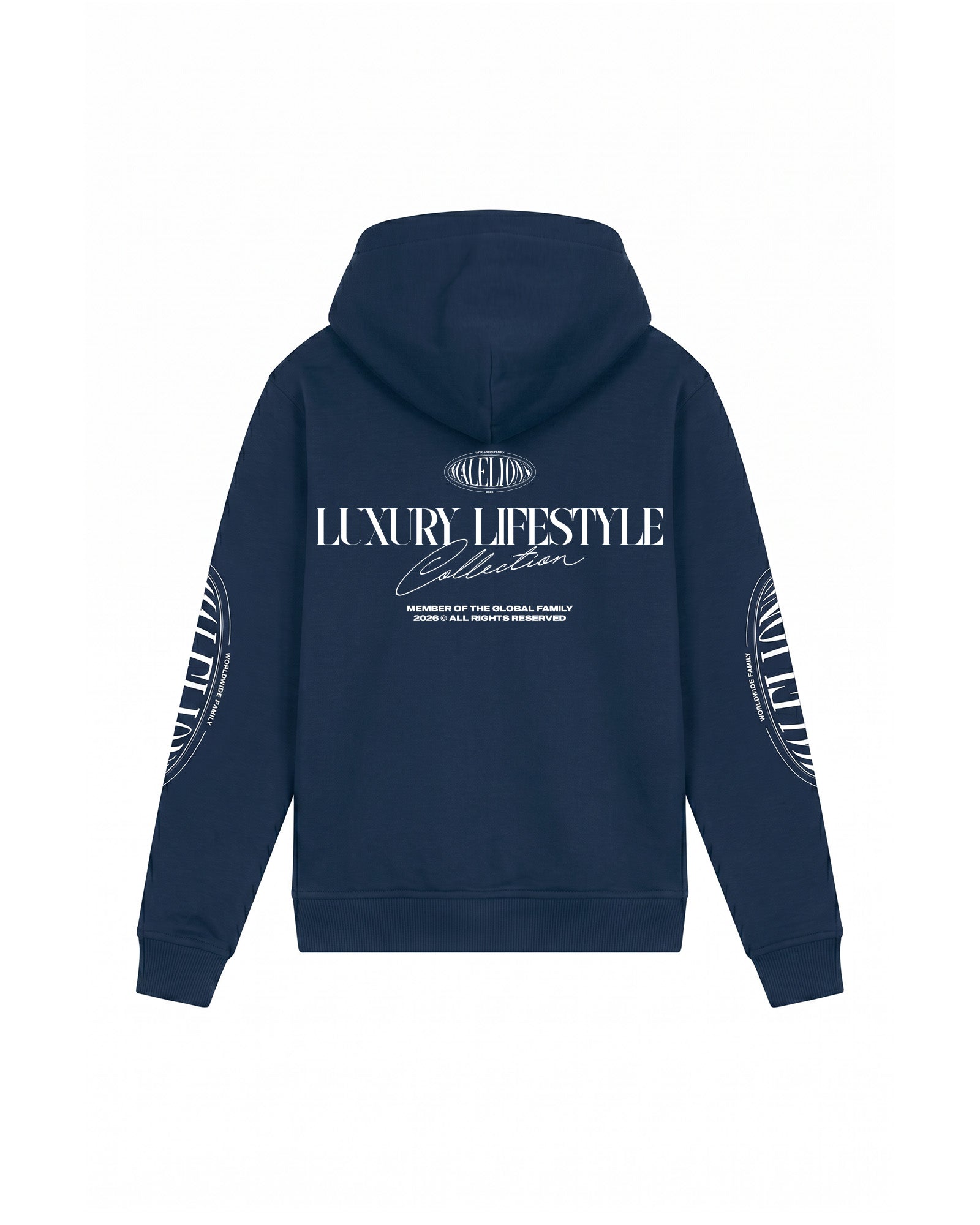 Malelions Junior Relaxed Lifestyle Zip Hoodie | Navy