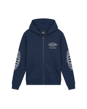 Malelions Junior Relaxed Lifestyle Zip Hoodie | Navy