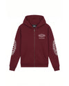  Malelions Junior Relaxed Lifestyle Zip Hoodie | Burgundy