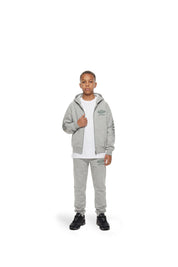Malelions Junior Relaxed Lifestyle Zip Hoodie | Grey Melange
