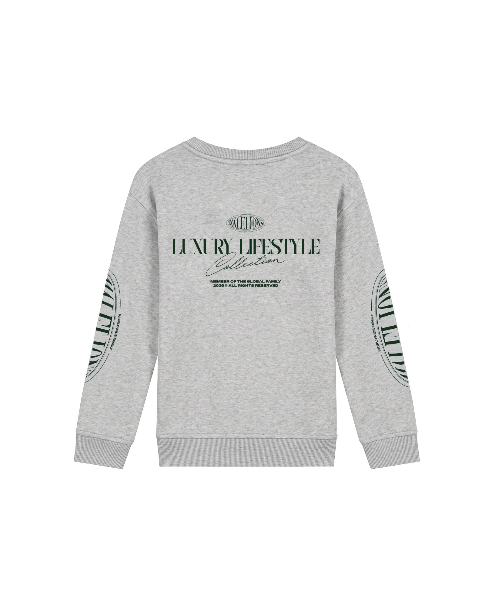 Malelions Junior Relaxed Lifestyle Sweater | Grey Melange