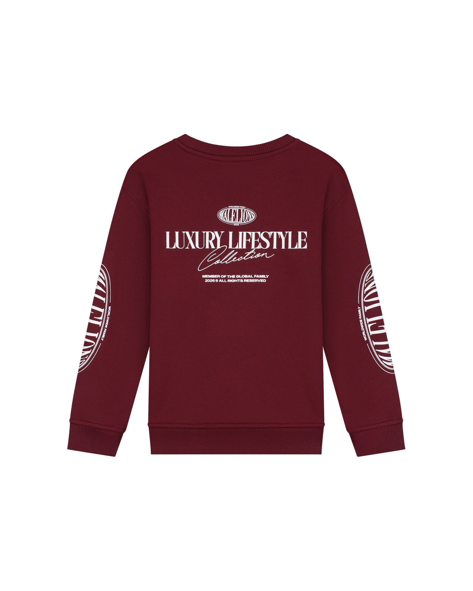 Malelions Junior Relaxed Lifestyle Sweater | Burgundy