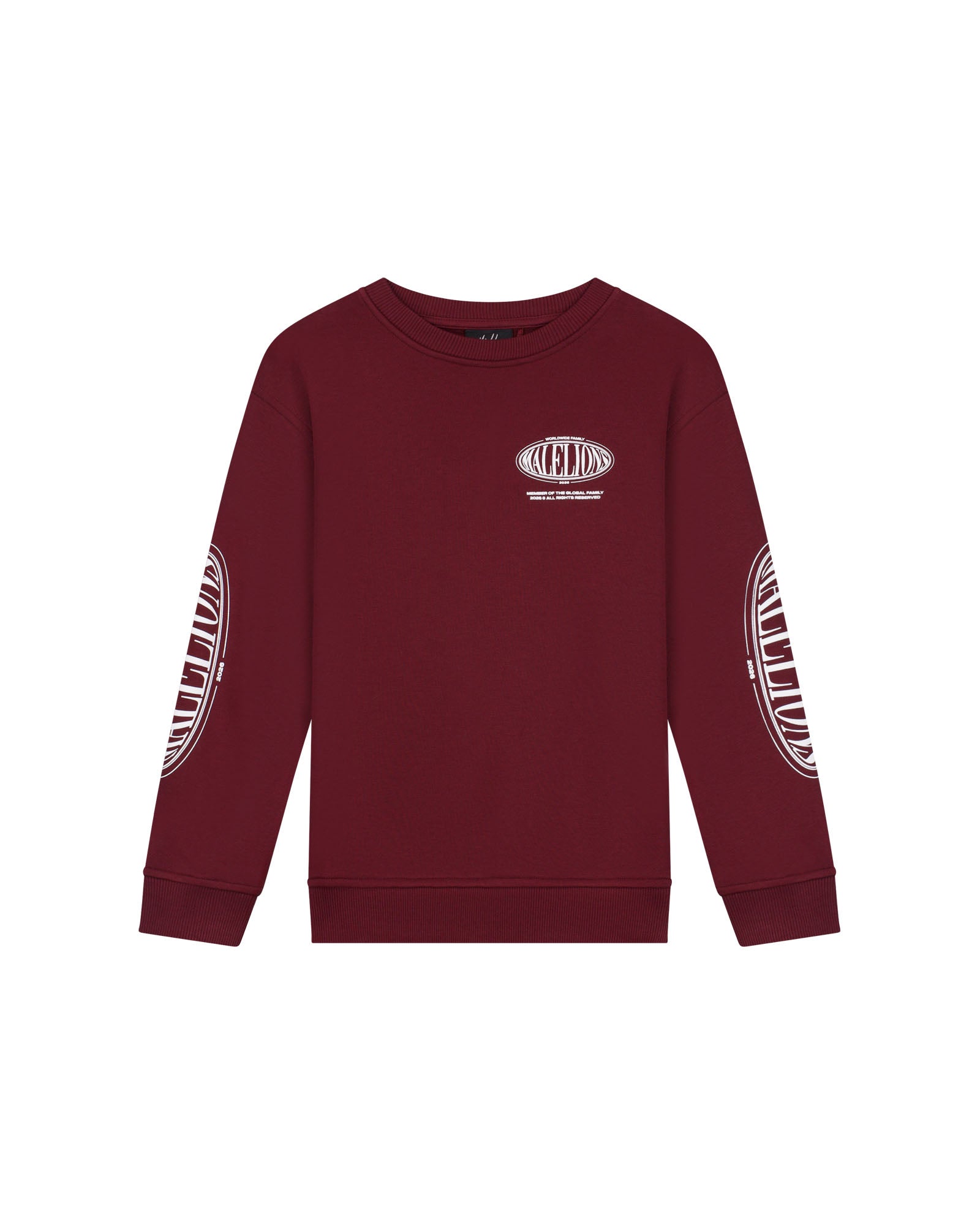 Malelions Junior Relaxed Lifestyle Sweater | Burgundy