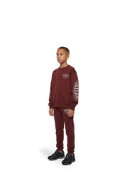 Malelions Junior Relaxed Lifestyle Sweater | Burgundy