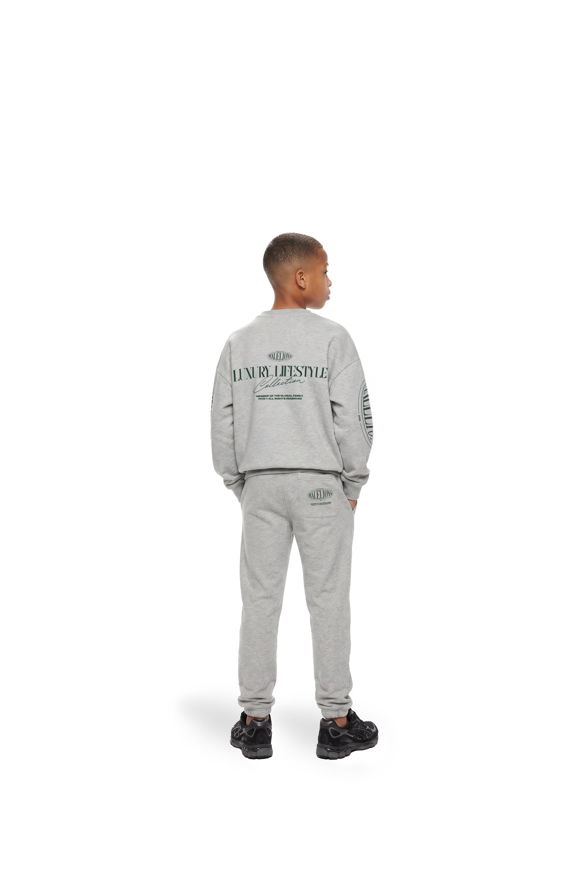 Malelions Junior Lifestyle Sweatpants | Grey Melange