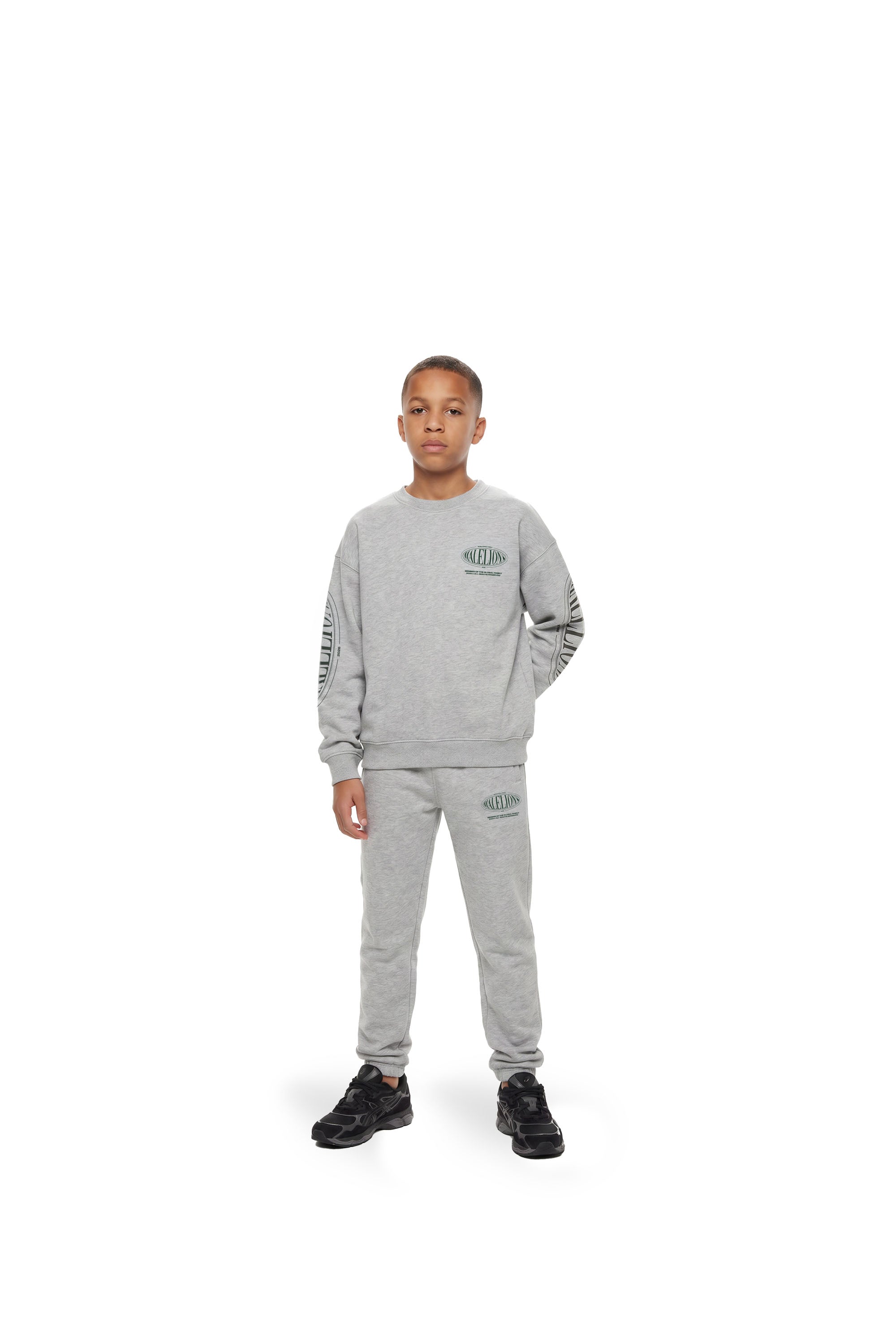 Malelions Junior Relaxed Lifestyle Sweater | Grey Melange