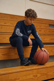 Malelions Junior Relaxed Lifestyle Sweater | Navy