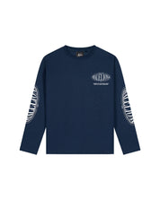 Malelions Junior Relaxed Lifestyle Longsleeve T-Shirt | Navy