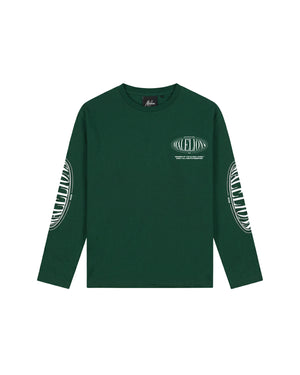 Malelions Junior Relaxed Lifestyle Longsleeve T-Shirt | Racing Green