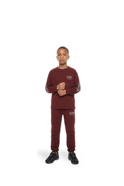 Malelions Junior Relaxed Lifestyle Longsleeve T-Shirt | Burgundy