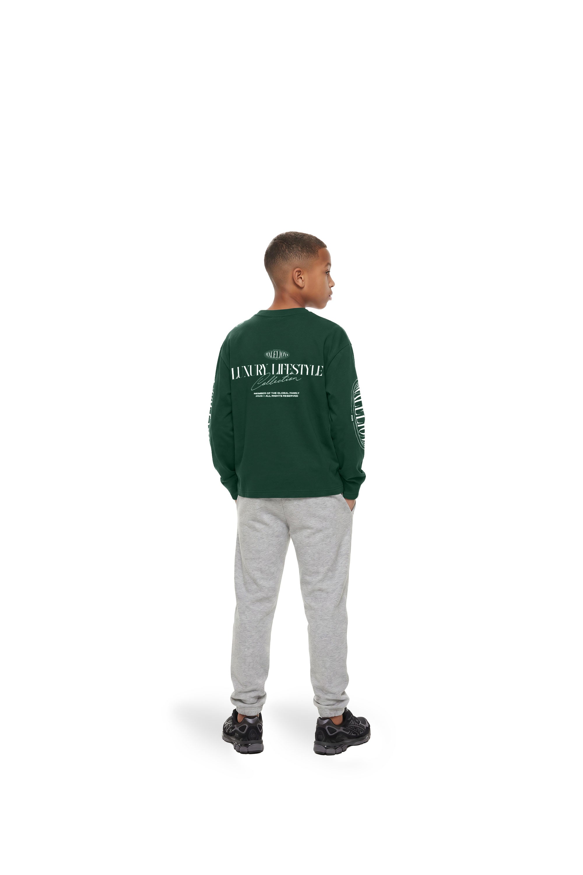 Malelions Junior Relaxed Lifestyle Longsleeve T-Shirt | Racing Green