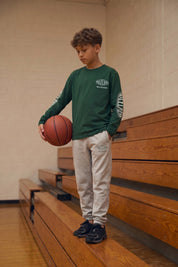 Malelions Junior Lifestyle Sweatpants | Grey Melange