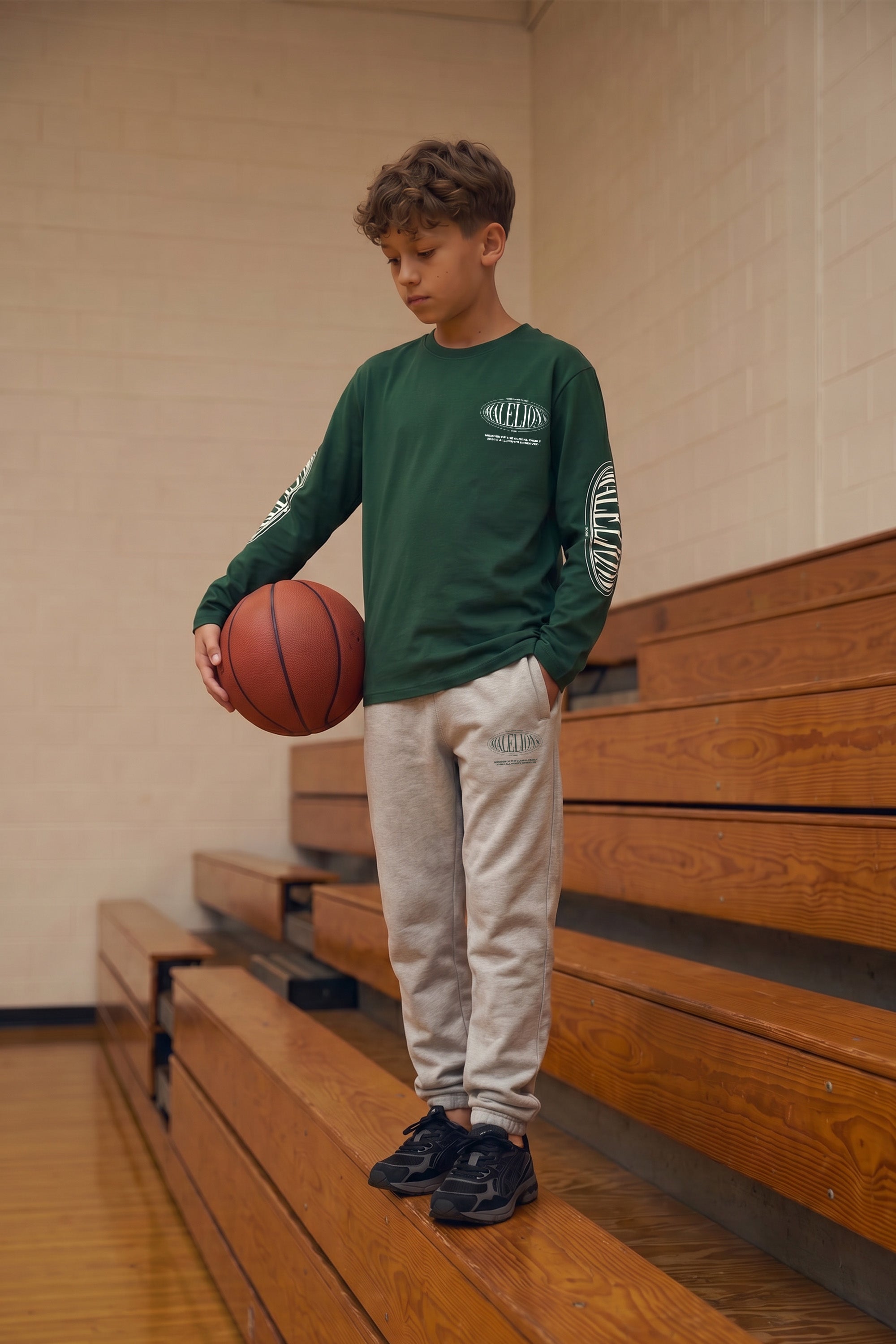 Malelions Junior Lifestyle Sweatpants | Grey Melange