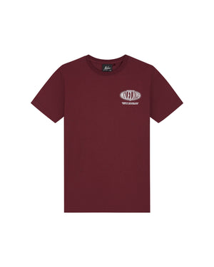 Malelions Junior Relaxed Lifestyle T-Shirt | Burgundy