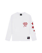 Malelions Junior Relaxed Star Longsleeve T-Shirt | White/Red