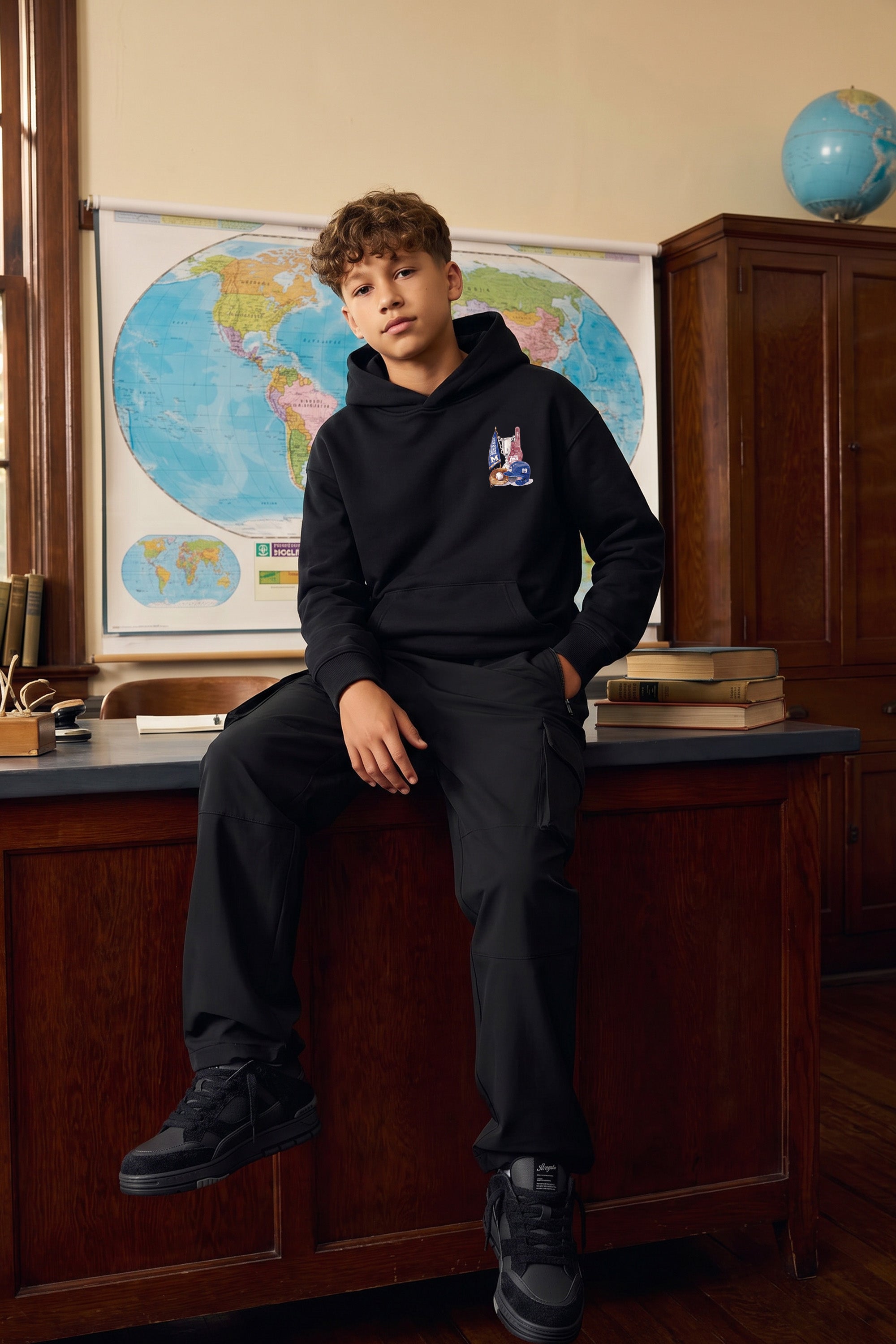 Malelions Junior Relaxed Champions Hoodie | Black
