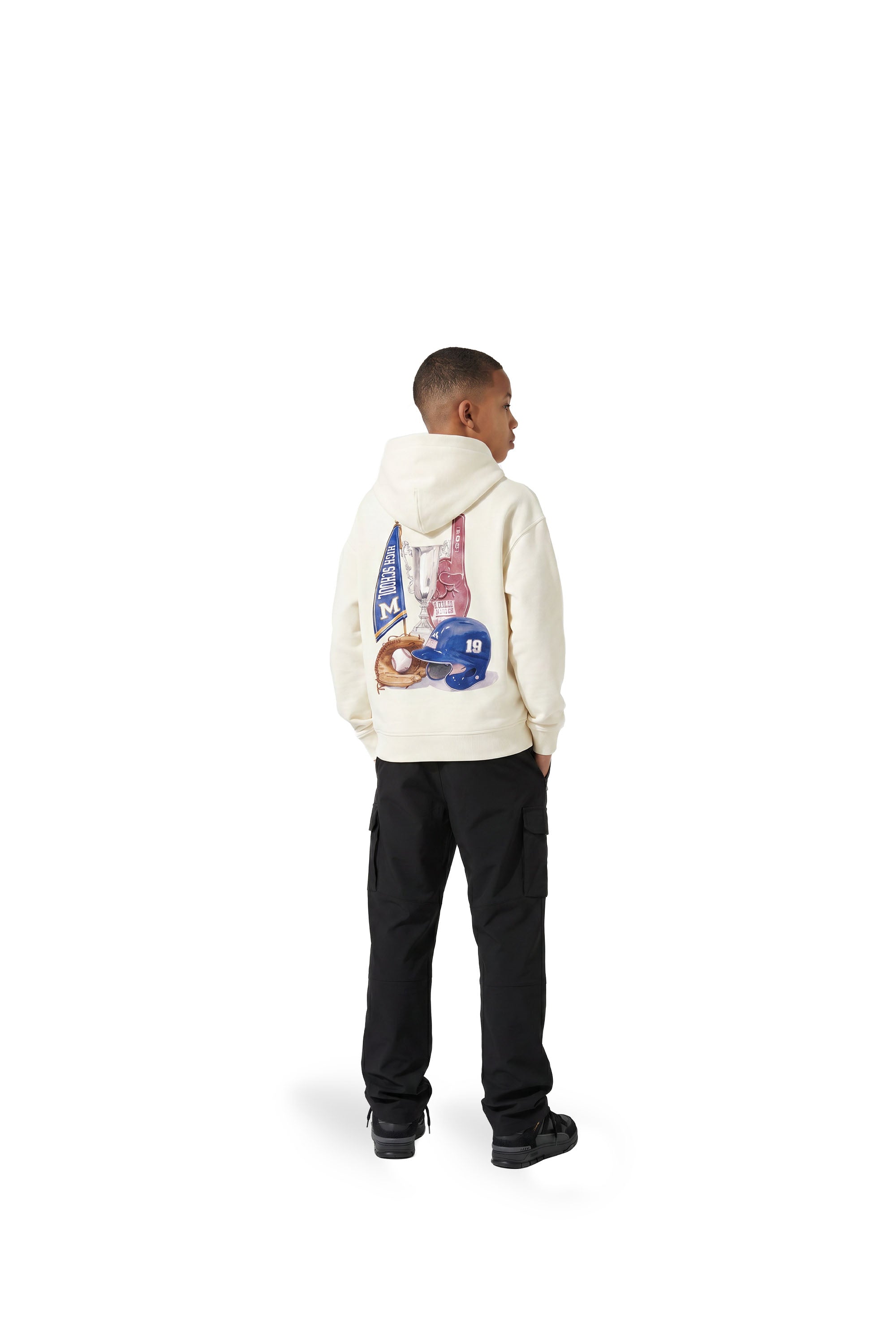 Malelions Junior Relaxed Champions Hoodie | Off-White
