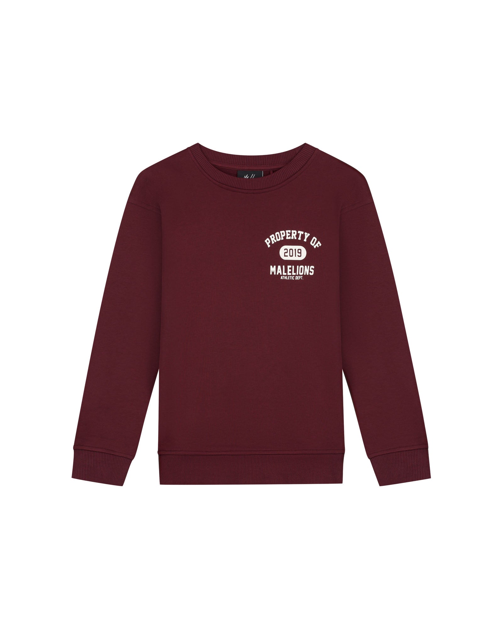 Malelions Junior Relaxed Property Sweater | Burgundy
