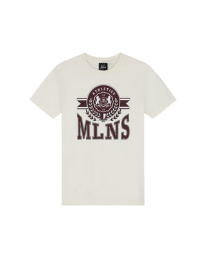 Malelions Junior Relaxed Crest T-Shirt | Off-White