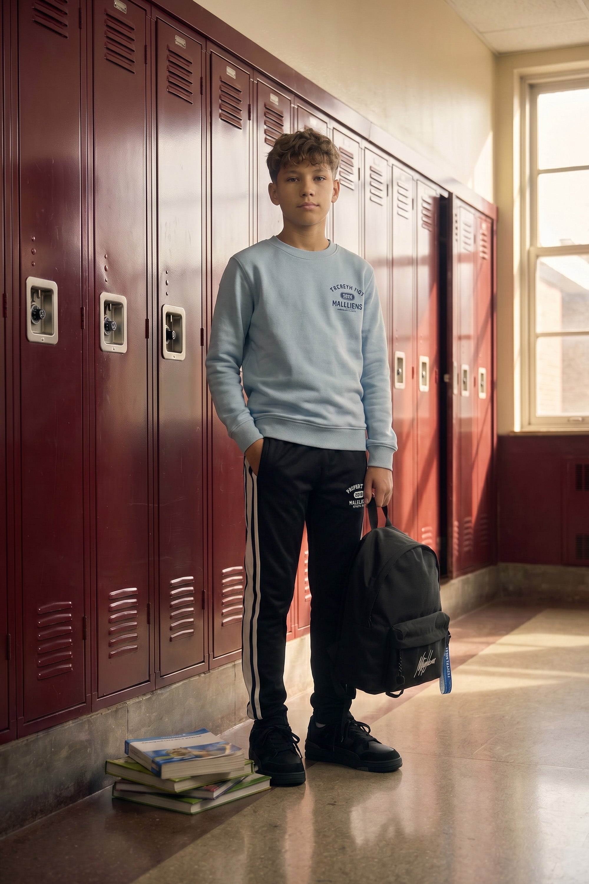Malelions Junior Relaxed Property Sweater | Dust Blue