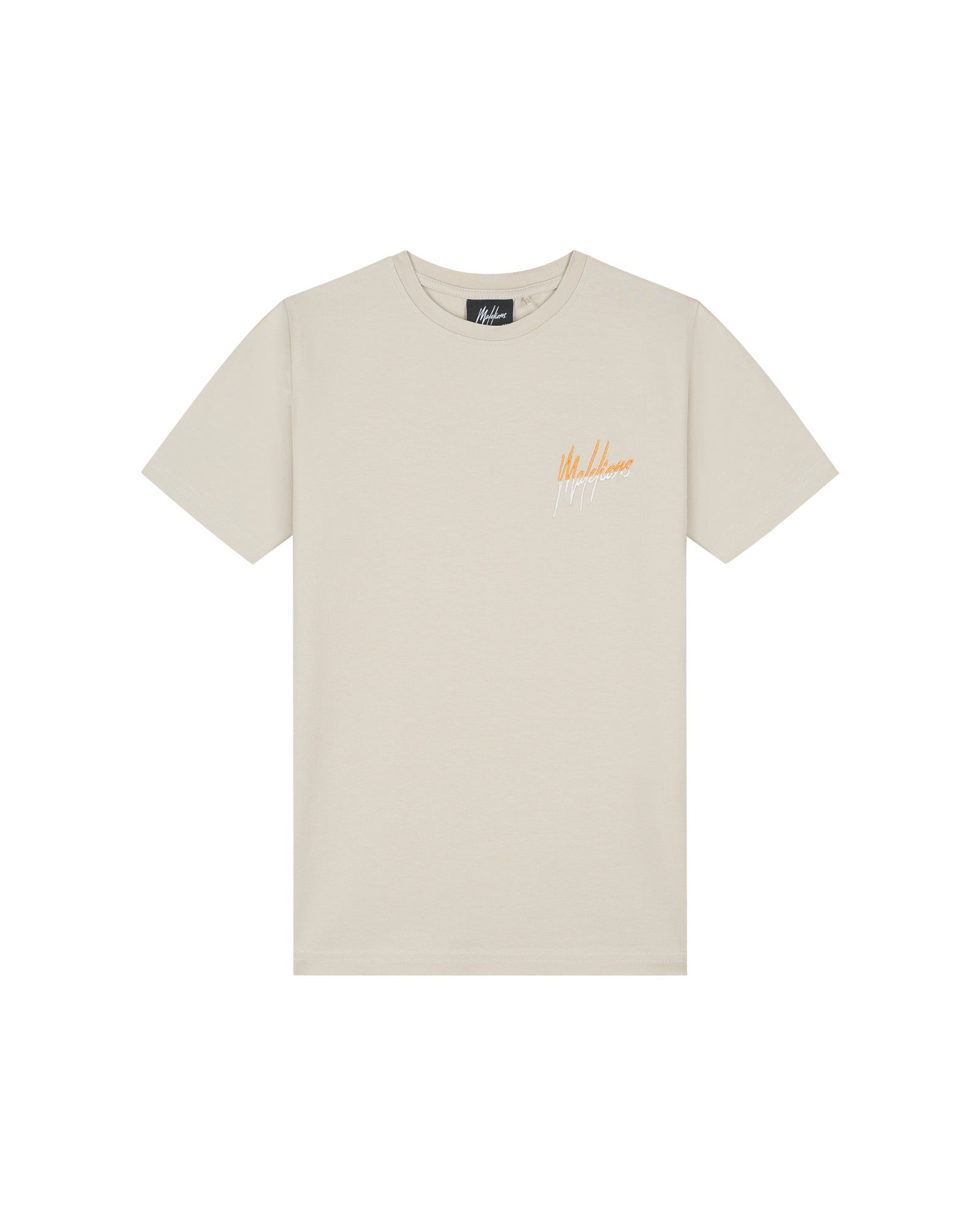 Malelions Junior Split T-Shirt | Beige/Orange